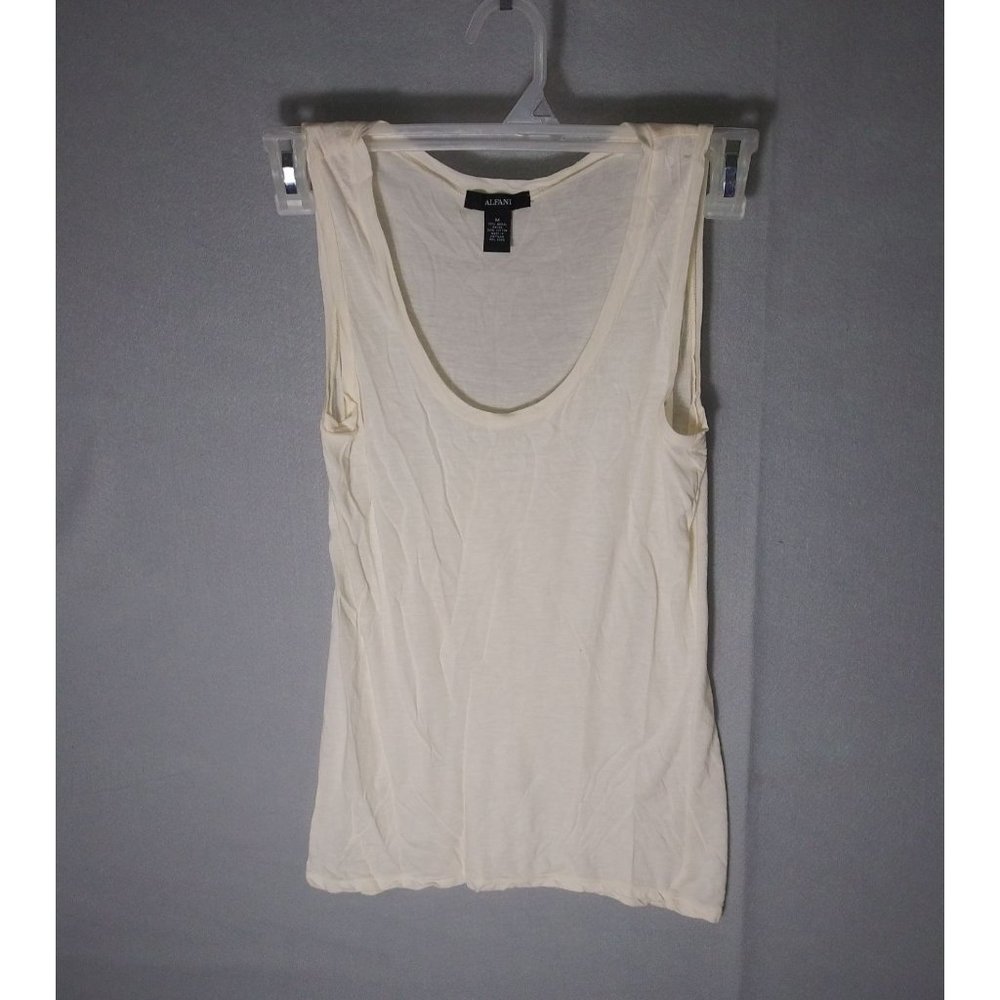 Alfani White Tank Top Women's Size M